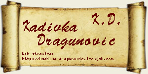 Kadivka Dragunović vizit kartica